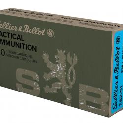 Cartouches Sellier & Bellot tactical - 308 win (7,62x51) SUBSONIC - FMJ - 200grs (13g) - Boite de 20