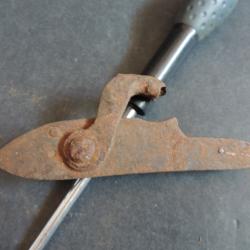 Platine fusil / pistolet ancien poudre noire avec reste de chien pour pièces