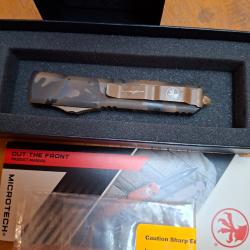 Microtech ultratech D/E signature series coyote camo full serrated