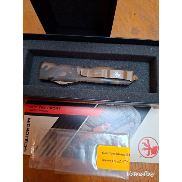 Microtech ultratech D/E signature series coyote camo full serrated