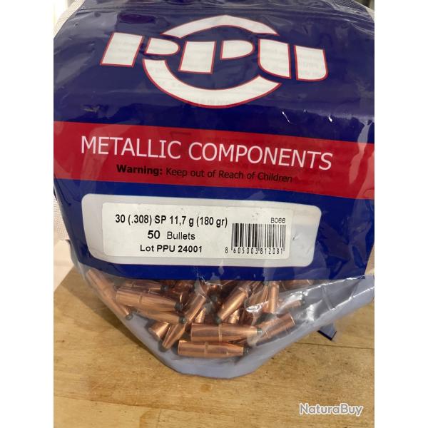 Ogives PPU 308w 180 gr