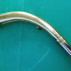 CORNE  DE CHASSE  TOUT LAITON  .  PROPRE  &   PARFAIT FONCTIONNEMENT  .   LG : 385mm .