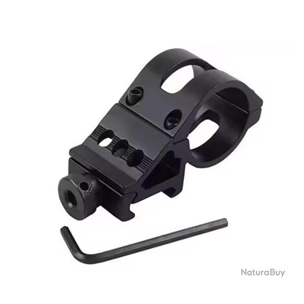 Support de lampe tactique - pointeur laser - Rail Picatinny  45 degrs