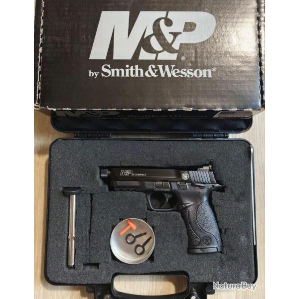 Pistolet SMITH & WESSON mod. M&P 22 Compact filet - Cal. 22 LR + Mallette (Occasion TBE)