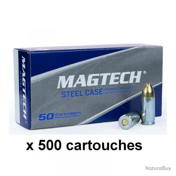 Munitions 9mm Magtech FMJ Acier 124 grains FMJ / 500