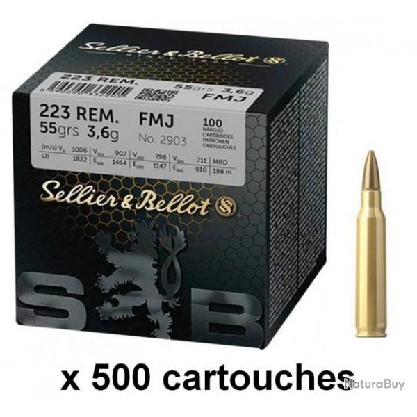 SELLIER & BELLOT cal.223 Rem FMJ 55gr /500