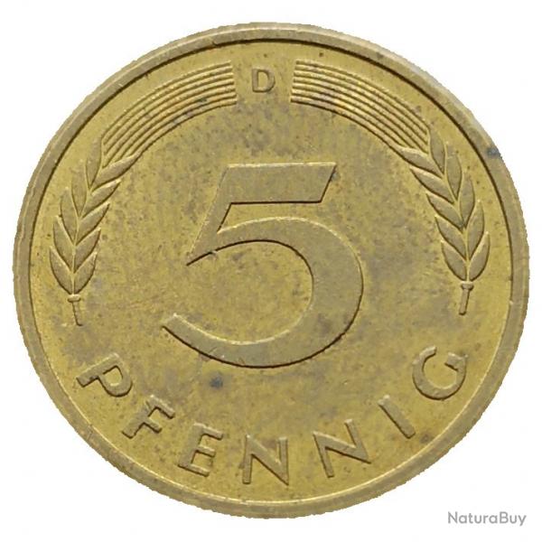 Monnaie Allemagne - 1979 D - 5 pfennig (Grade : TB) - ref N0025
