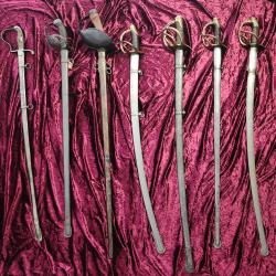 Sabres allemands, britanniques et français