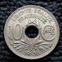 Monnaie France - 1936 - 10 centimes Lindauer Cupronickel (Grade : SUP) - Ref N1585