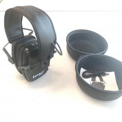 Enchère a partir de 1 euros casque antibruit électronique impact sport avec housse de rangement noir