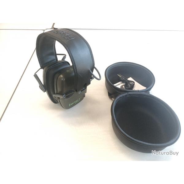 ENCHERE A PARTIR DE 1 EURO CASQUE NEUF ANTI BRUIT LECTRONIQUE IMPACT SPORT AVEC HOUSSE DE RANGEMENT