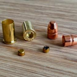 B13 Lot rechargement 32 SW SHORT (x25) avec ogive CUIVRE + douille + amorce