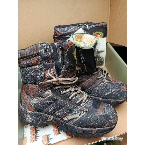 Boots imperméables sport chief camouflage taille 10 (environ 44/45) NEUVES !