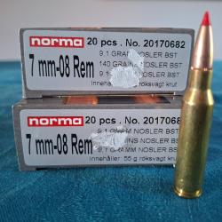 BALLES 7MM08 NORMA NOSLER BST