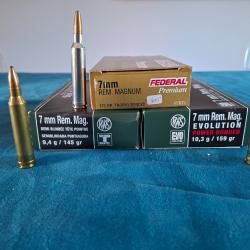 LOT DE BALLES 7MM REM.MAG.