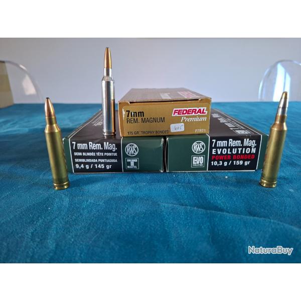 LOT DE BALLES 7MM REM.MAG.