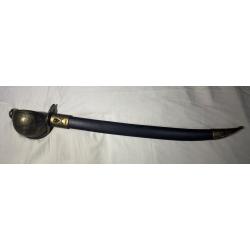 SABRE ÉPÉE DE PIRATE  CARAÏBES DÉCORATIF - GARDE PANIER AVEC NAVIRE GRAVÉ