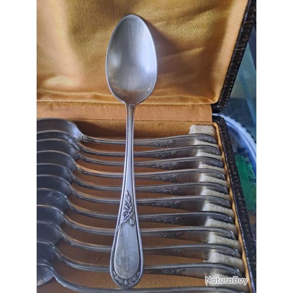 Coffret 12 petites cuillres argent