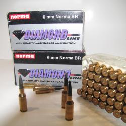 Lot de 3 boites (150 ctg) cartouches Norma 6mm BR