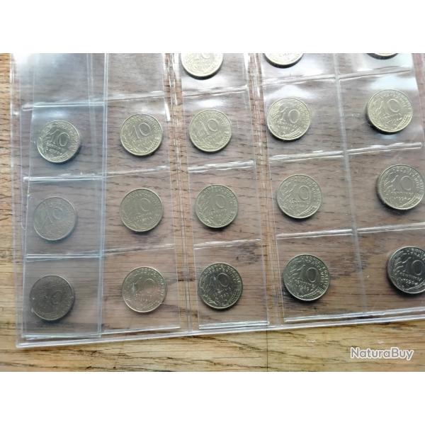 Pices de 10 centimes de francs Lagriffoul.