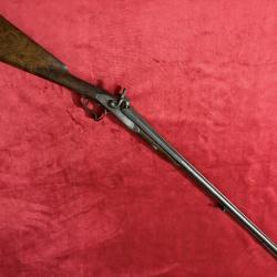 Fusil de chasse a percussion signé Sauvinet belle crosse en noyer