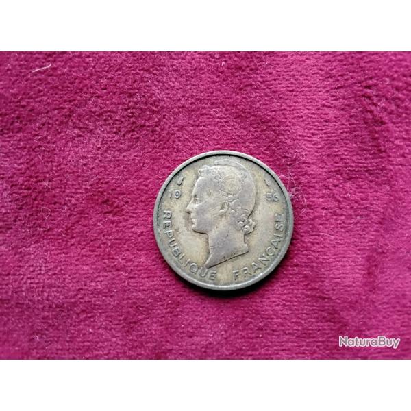 Monnaie 25 francs afrique occidentale franaise 1956