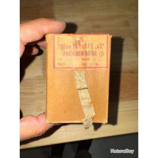 BOITE VIDE POUR MAUSER 7.92 MM date de 1940