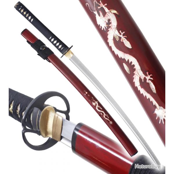 Katana Fudoshin Practical Soshu Kitae Dragon Rouge Epee K39  Repliksword