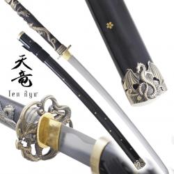 Katana Lame Maru Black Dragon TR-039BAG Master Cutlery Ten Ryu Practical Epee Sabre Entrainement Rep