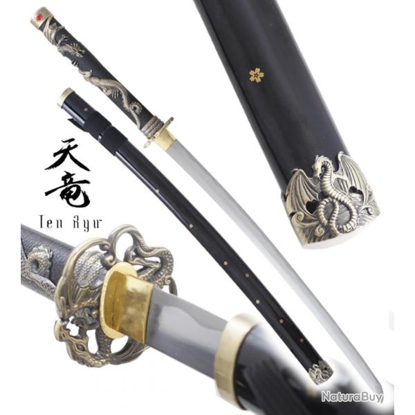 Katana Lame Maru Black Dragon TR-039BAG Master Cutlery Ten Ryu Practical Epee Sabre Entrainement Rep