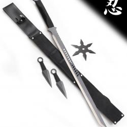 Epee Sabre Ninjato Shinobi 2 Kunais + 1 Shuriken Ninja Repliksword