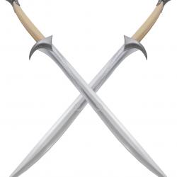 Pack 2 Epees en Mousse Le Hobbit Orcrist en Latex Sabre de Thorin Repliksword