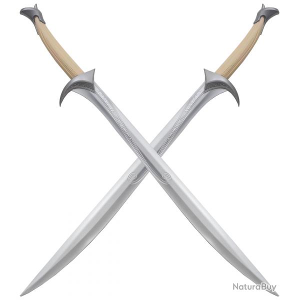 Pack 2 Epees en Mousse Le Hobbit Orcrist en Latex Sabre de Thorin Repliksword