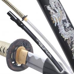 Bushido Katana Practical Sabre Tranchant Lame Maru 1045 Katana Dragon Epee Noir Repliksword