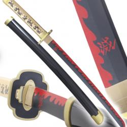 Demon Slayer Katana Yorichi Tsugikuni Yoriichi Epee en Bois Kimetsu no Yaiba Sabre - 80cm Replikswor