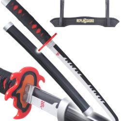 Demon Slayer Mini Katana Tanjiro Kamado V2 Epee en Bois Kimetsu no Yaiba Sabre - 45cm Repliksword