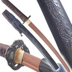 Danzan Wakizashi Dragon Sabre en Bois Epee Entrainement Wakizashi Japonais - Lame Bois Wenge Repliks