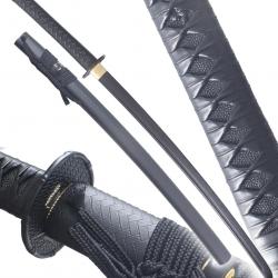 Danzan Katana en Bois Noir Epee Sabre Katana Bambou Japonais Epee - Lame Bois Wenge Noire Replikswor