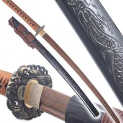 Danzan Katana Japonais en Bois Dragon Epee Sabre Epee Japonais - Lame Bois Wenge Repliksword