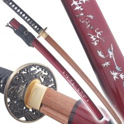 Danzan Katana Japonais Katana Saukra en Bois Epee Sabre Epee Japonais - Lame Bois Wenge Repliksword