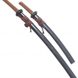 Pack Danzan Katana et Wakizashi en Bois Katana Japonais Sabre Epee Katana Dragon Repliksword