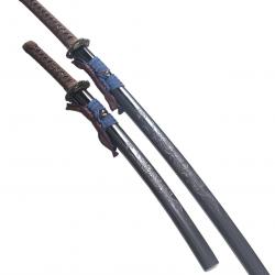 Pack Danzan Katana et Wakizashi en Bois Katana Japonais Sabre Epee Katana Dragon Repliksword