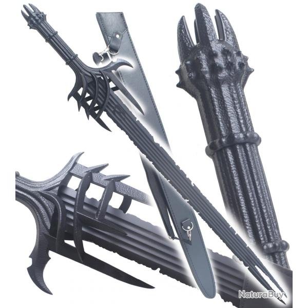 Les Anneaux de Pouvoir Epee Sauron Epee Noire Sabre + Fourreau Repliksword