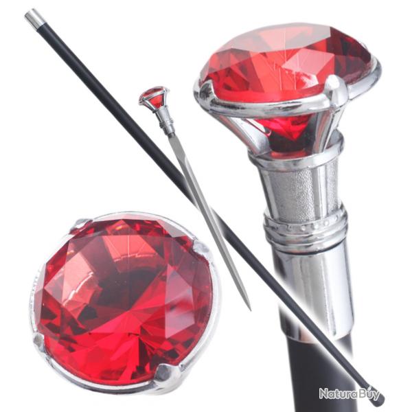 Canne de Marche Diamant Rouge Canne Epee Gentlemen Repliksword