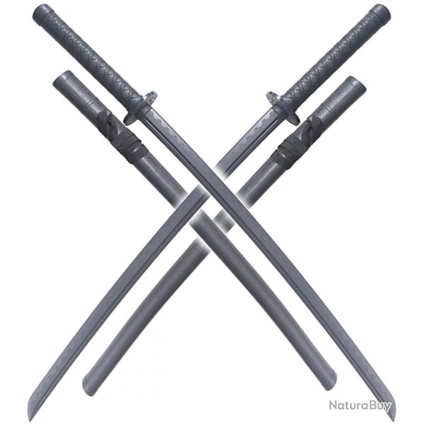 Pack 2 Katanas Polypropylene Epee Sabre + Fourreau Katana Japonais Repliksword
