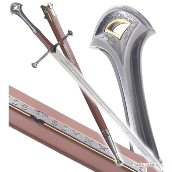 Le Seigneur des Anneaux Epee Anduril + Fourreau Aragorn Epee Decoration Edition Brown Repliksword