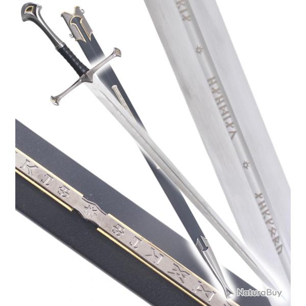 Le Seigneur des Anneaux Epee Anduril + Fourreau Aragorn Epee Decoration Edition Blue Repliksword