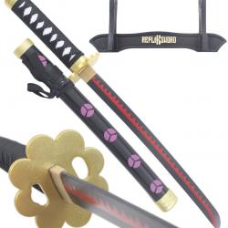 One Piece Mini Katana Zoro Shusui Epee en Bois Sabre - 45cm Repliksword