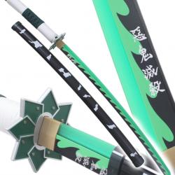 Demon Slayer Katana Led Sanemi Shinazugawa Sabre Lumineux Epee Kimetsu No Yaiba Repliksword