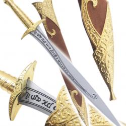 Le Seigneur des Anneaux Epee Frodon Sting en Bois + Fourreau Cosplay Dague Decoration Repliksword